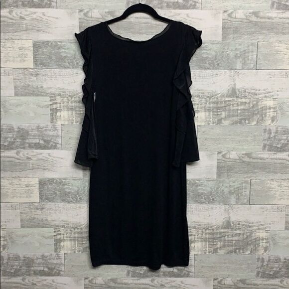 French Connection Ruffle Mix Jersey Dress, Size 2 - Picture 4 of 8